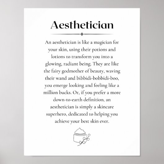 Ästhetik Definition Poster (Vorne)