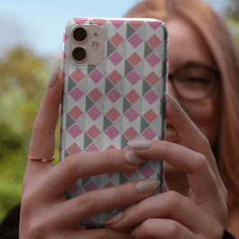 Ästhetik des rosa und schwarzen Dreiecksmusters Case-Mate iPhone Hülle