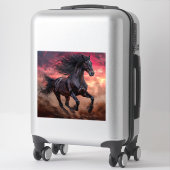 Ästhetik eines Schwarzen Pferdes Aufkleber (Koffer)