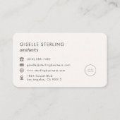 Ästhetik Feminine Professionell Visitenkarte (Rückseite)
