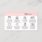 Ästhetik Gesichtsfeldstörung Visitenkarte (Rückseite)