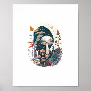Ästhetik Goblincore Cottagecore Pilz Botanica Poster