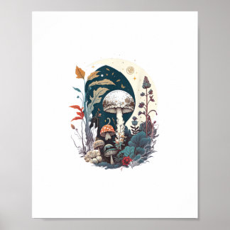 Ästhetik Goblincore Cottagecore Pilz Botanica Poster