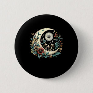 Ästhetik Goblincore Cottagecore Pilz Minimal Button