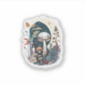 Ästhetik Goblincore und Cottagecore Pilz-Bota Aufkleber (Vorderseite)