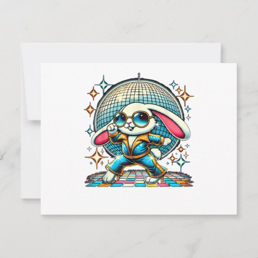 Ästhetik-Hase Disco Einladung (Vorderseite)