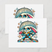 Ästhetik-Hase Disco Einladung (Vorne/Hinten)