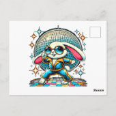Ästhetik-Hase Disco Postkarte (Rückseite)