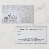 Ästhetik Imitats Terminkarte für Silberne Glitzer (Vorne/Hinten)