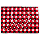 Ästhetik in Vintagem Rot und Weiß Große Geschenktüte (Vorderseite)