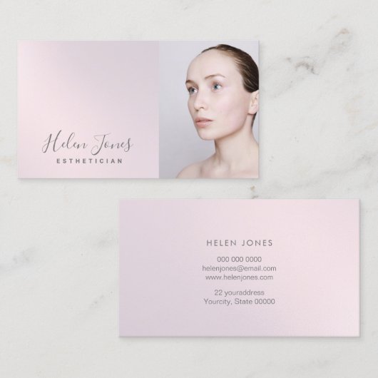 Ästhetik lila rosa Gradient Visitenkarte (Vorne/Hinten)