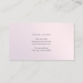 Ästhetik lila rosa Gradient Visitenkarte (Rückseite)