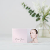 Ästhetik lila rosa Gradient Visitenkarte (Stehend Vorderseite)