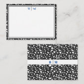 Ästhetik Minimalistisch mit Borders und Monogram B Mitteilungskarte (Vorne/Hinten)