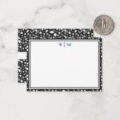 Ästhetik Minimalistisch mit Borders und Monogram B Mitteilungskarte (Vorderseite/Rückseite Beispiel)