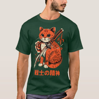 Ästhetik Ninja Cat Samurai Japanisch Ar T-Shirt