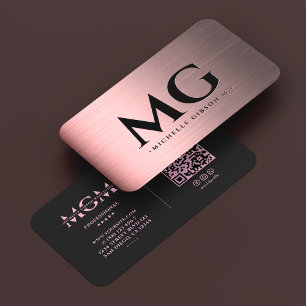 Ästhetik-Schönheitsspezialistin Pink Black Marketi Visitenkarte