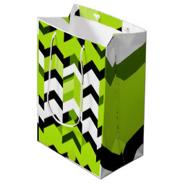 Ästhetik Vibranter Wasabi-Chevron Moderne Textur Mittlere Geschenktüte