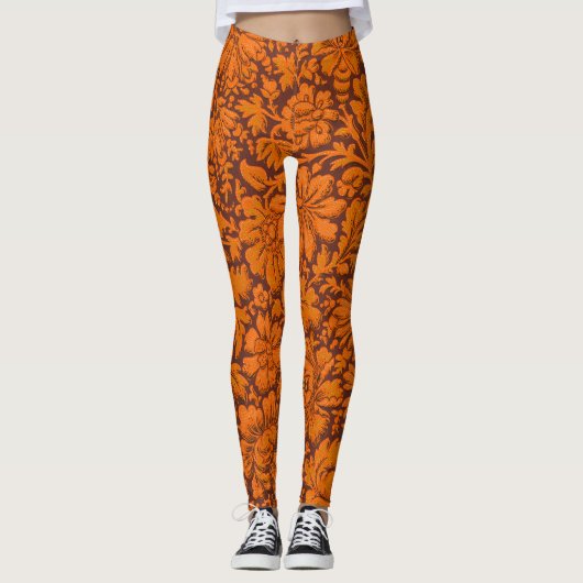 Ästhetik Vintag überall in Blumendruck Leggings (Vorderseite)
