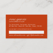 Ästhetik-Visitenkarte-Schablone Terminkarte (Rückseite)