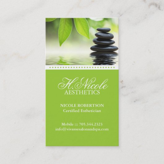 Ästhetik-Visitenkarte Visitenkarte (Vorderseite)