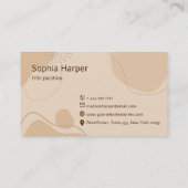Ästhetik von Beige und Brown Visitenkarte (Rückseite)