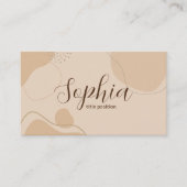 Ästhetik von Beige und Brown Visitenkarte (Vorderseite)