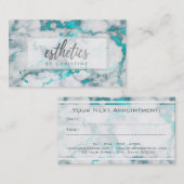Ästhetiker aquamariner Marmor Terminkarte (Vorne/Hinten)