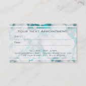 Ästhetiker aquamariner Marmor Terminkarte (Rückseite)