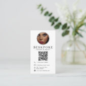 Ästhetiker Foto-Feed-Grid Social Media QR-Code Visitenkarte (Stehend Vorderseite)