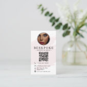 Ästhetiker-Foto-Feed Pink Social Media QR Code Visitenkarte (Stehend Vorderseite)