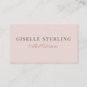 Ästhetiker QR-Code Blush Pink Visitenkarte (Vorderseite)