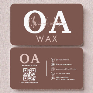 Ästhetiker QR-Code Terrakotta-Wachs-Spezialist Visitenkarte
