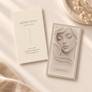 Ästhetiker-Schönheitsspa-Skincare-Salon Visitenkarte