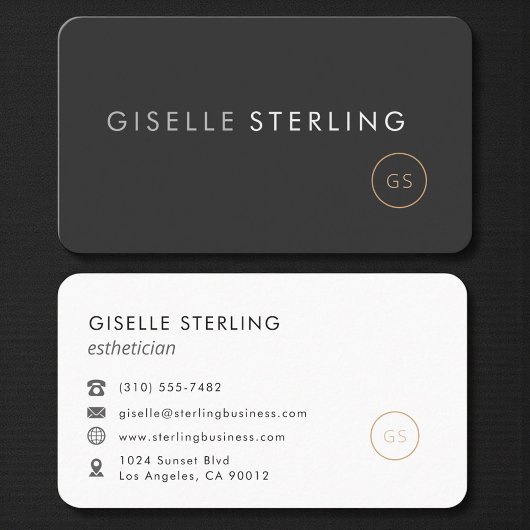 Ästhetiker Schwarz Professional Visitenkarte