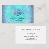 Ästhetikerblauer Lotus Visitenkarte (Vorne/Hinten)