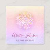 Ästhetikerdekor lila rosa quadratische visitenkarte (Vorderseite)