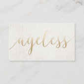Ästhetikerin Ageless Elegant Gold Script Visitenkarte (Vorderseite)