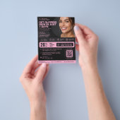 Ästhetikerin Ästhetisch Rosa Schwarzer Glow Skinca Flyer (Gruppe)
