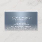 Ästhetikerin Dusty Blue Silver Ästhetik Visitenkarte (Rückseite)