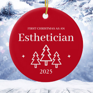 Ästhetikerin Rot 2026 Weihnachtsornament