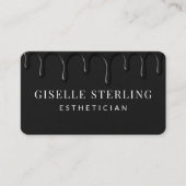 Ästhetikerin Schwarz Visitenkarte (Vorderseite)