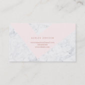 Ästhetikfarbblock-Rosengoldtypographiemarmor Visitenkarte (Rückseite)
