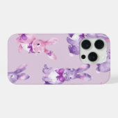 ÄsthetikPastel Lila Bunny Watercolor Handy Case iPhone Hülle (Rückseite (Horizontal))