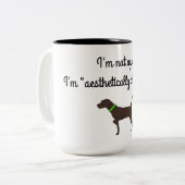 "Ästhetisch angefochtene" Pudelpointer Zweifarbige Tasse (Vorderseite Links)