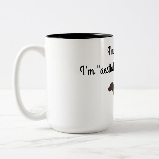 "Ästhetisch angefochtene" Pudelpointer Zweifarbige Tasse (Links)