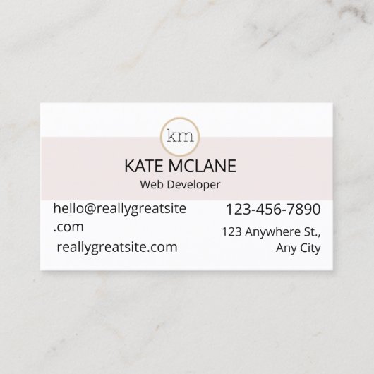 Ästhetisch-Berufliche Vorlage mit MÄDCHENPink Visitenkarte (Vorderseite)