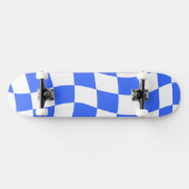 Ästhetisch-blaue Checkerboard Skateboard (Horizontal)