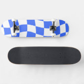 Ästhetisch-blaue Checkerboard Skateboard (Horizontal)