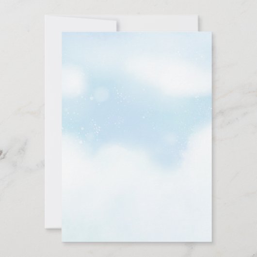 Ästhetisch-blaue Reise Einladung (Rückseite)